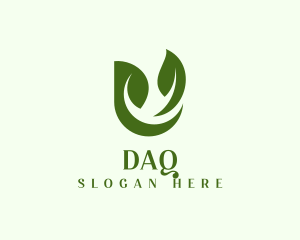 Organic Herbal Letter U Logo