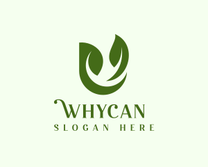 Organic Herbal Letter U Logo