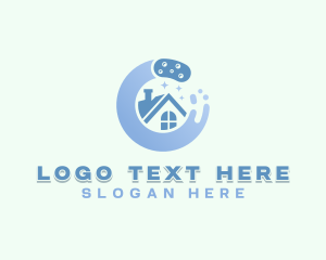 Cleaning - Sponge Cleaning Sanitation logo design