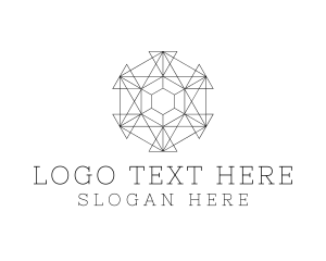 Application - Minimalist Geometric Tech Pattern logo design