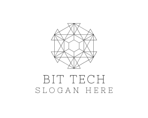 Minimalist Geometric Tech Pattern logo design