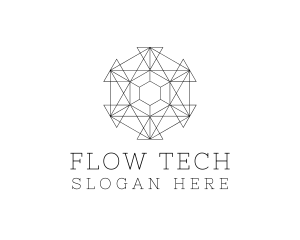 Minimalist Geometric Tech Pattern logo design