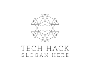 Minimalist Geometric Tech Pattern logo design