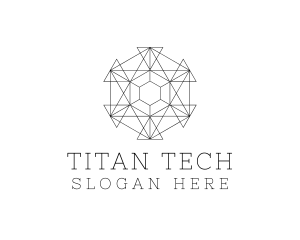 Minimalist Geometric Tech Pattern logo design