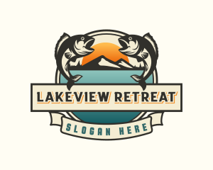 Lake - Fish Lake Restaurant logo design