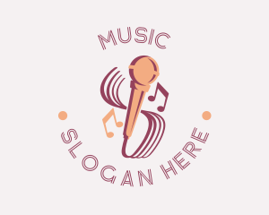 Musical Note Microphone Logo
