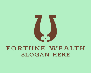 Fortune - Lucky Horseshoe Letter U logo design