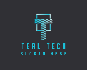 Tech Digital Letter logo design