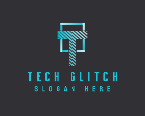 Tech Digital Letter logo design