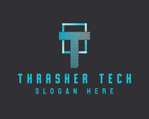 Tech Digital Letter logo design