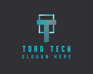 Tech Digital Letter logo design