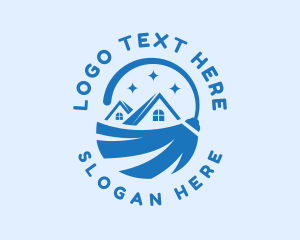 Cleaning Service - Home Cleaning Broom logo design
