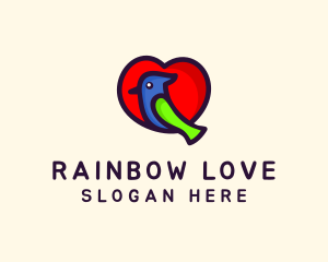 Lovely Heart Bird logo design