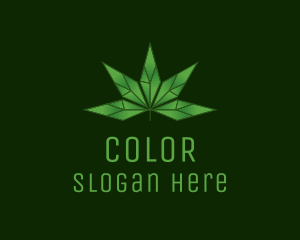 Crystal Marijuana Leaf   Logo