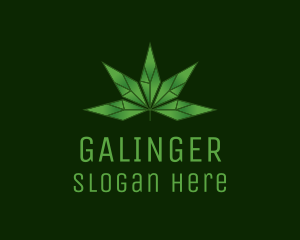 Cannabis - Crystal Marijuana Leaf logo design