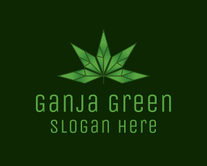 Crystal Marijuana Leaf   logo design