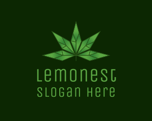 Vape - Crystal Marijuana Leaf logo design