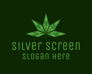 Cannabis - Crystal Marijuana Leaf logo design