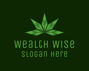 Herbal Medicine - Crystal Marijuana Leaf logo design