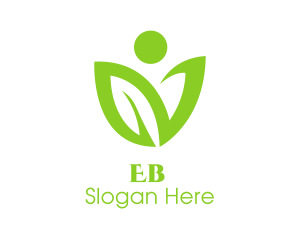 Green Human Flower Logo