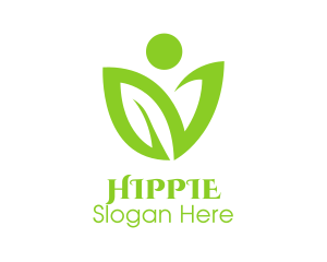 Green Human Flower Logo