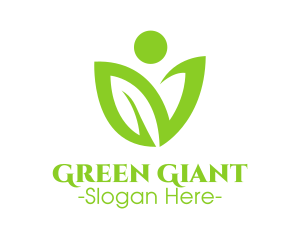 Green Human Flower logo design