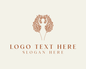 Human - Organic Nature Beauty Spa logo design