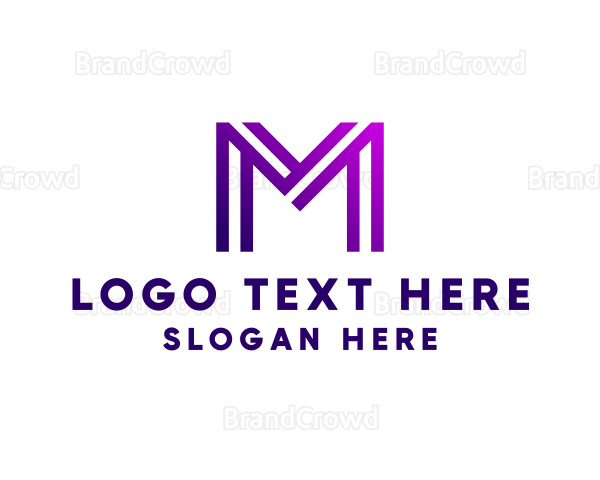 Digital Marketing Letter M Logo