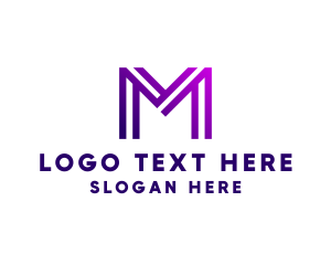 Corporation - Digital Marketing Letter M logo design
