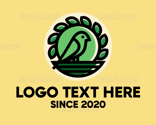 Green Bird Nest Logo