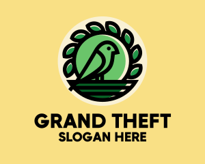 Green Bird Nest Logo