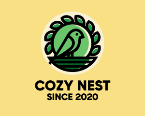 Nest - Green Bird Nest logo design