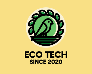 Ecosystem - Green Bird Nest logo design