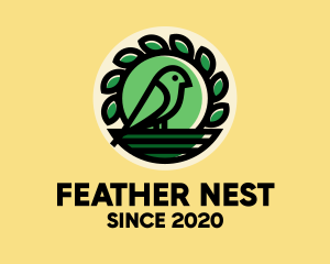 Green Bird Nest logo design