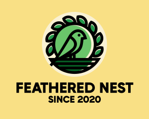 Green Bird Nest logo design