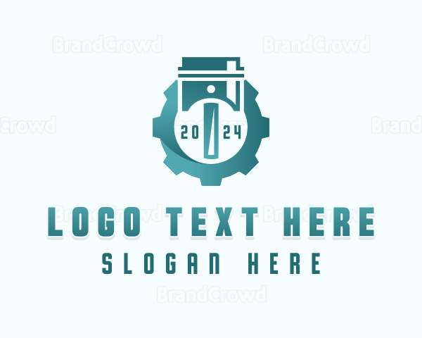 Piston Auto Mechanic Logo