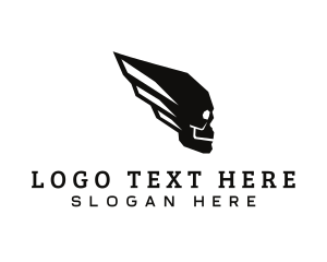 Dead - Flying Wing Skull logo design