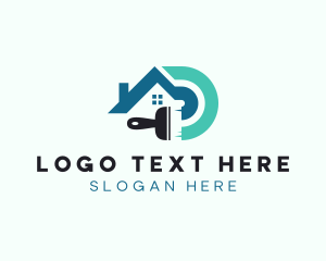 Brush - Paint Brush Home Repair logo design