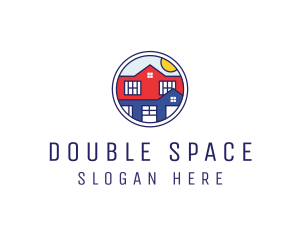 Duplex - Home Neighborhood Property logo design