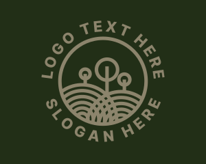 Beige - Trees Eco Lawn Care logo design