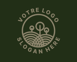 Beige - Trees Eco Lawn Care logo design