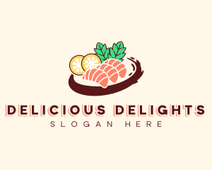 Delicious Asian Sushi logo design