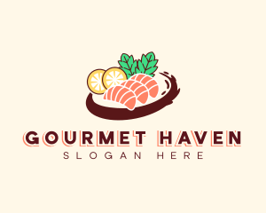 Delicious Asian Sushi logo design