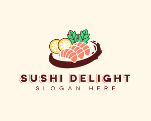 Delicious Asian Sushi logo design