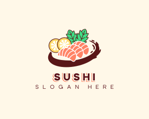 Delicious Asian Sushi logo design