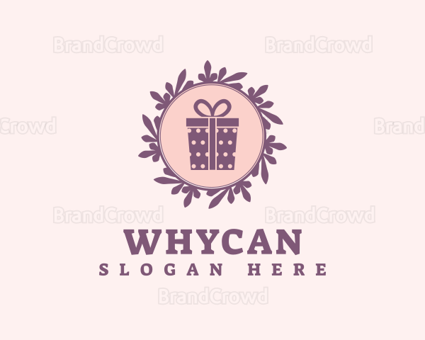 Purple Gift Shop Wreath Logo