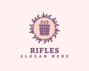 Purple Gift Shop Wreath Logo