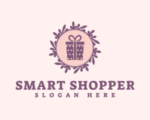 Shopper - Purple Gift Shop Wreath logo design