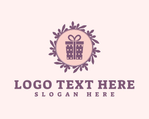 Purple Gift Shop Wreath Logo