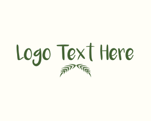 Gardening - Minimalist Leaf Wordmark logo design